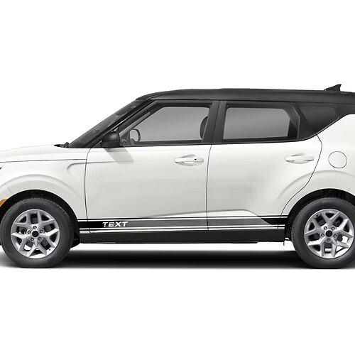 Zijdeur Racing Strepen Grafische Stickers Decals VOOR KIA SOUL
