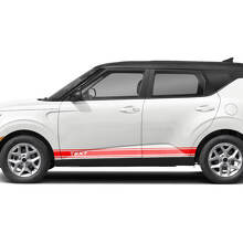 Op maat gemaakte racing zijkstrepen vinyl decal kit voor Kia Soul_2