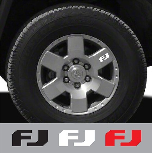 FJ Logo Wiel Volledige Kit Vinyl Decal Sticker voor Toyota FJ Cruiser