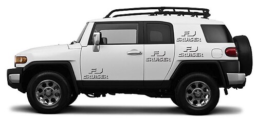 FJ Logo Zij Vinyl Decal Sticker voor Toyota FJ Cruiser