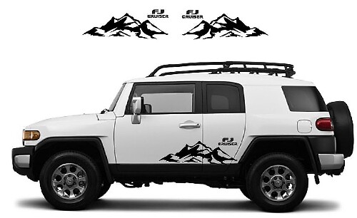 Mountain Range Deurzijde Vinyl Decal Kit voor Toyota FJ Cruiser