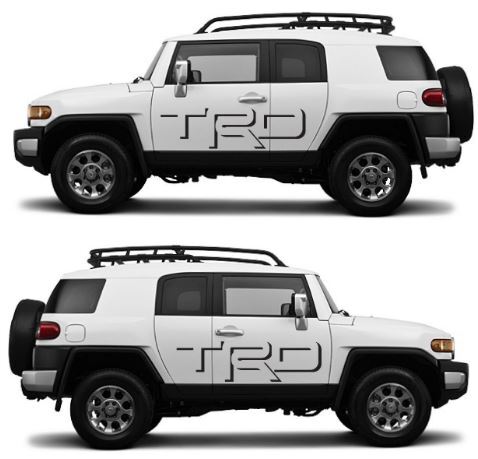 TRD-stijl Shadow Side Deur Vinyl Decal Set voor Toyota FJ Cruiser