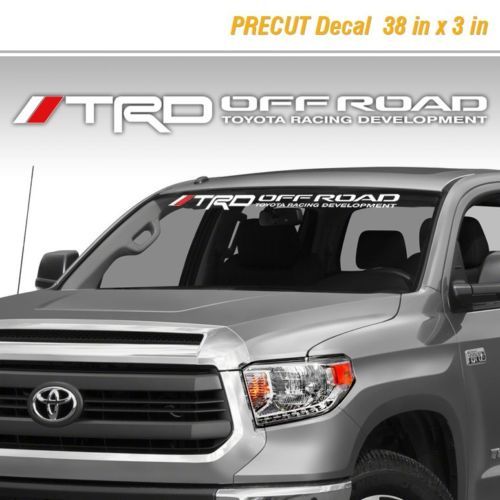 Toyota TRD Off Road Racing Tacoma Tundra Vinyl Decal Sticker Truck Voorruit 1