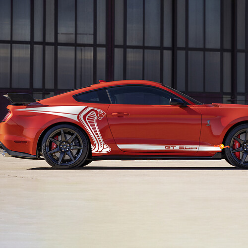 Zij-achterkant Grafische Strepen Stickers Decals voor Ford Mustang Cobra
