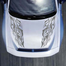 Hood Dual Trible Decal Sticker voor Dodge Charger Electric
 2