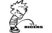 Grappige Plas op Ricers Vinyl Decal Sticker