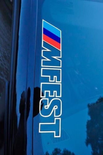 Bimmerfest MFEST bimmer fest Vinyl Stickers Decals past op e92 e36 e46 F10 F30 M3 M4 Competitie BMW

