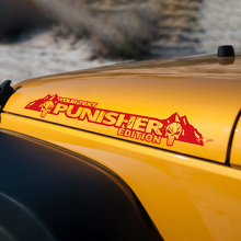 Punisher Edition Lettering Motorkap Vinyl Stickers voor Jeep Wrangler_3