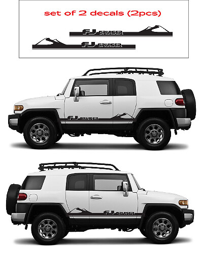 Mountain Style Zijstrips Vinyl Decal Kit voor Toyota FJ Cruiser