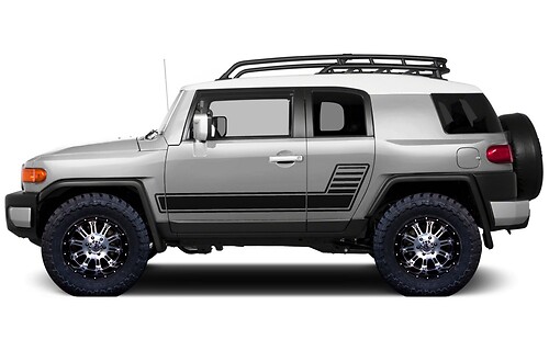 Accentstrepen Zijkant Vinyl Decal Sticker voor Toyota FJ Cruiser