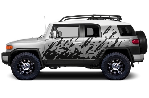 Toyota FJ Cruiser 2007-2014 MUD SPLASH Zijsticker Truck Wrap BURST