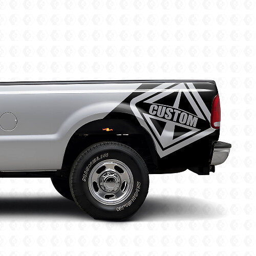 Achtervleugel vinyl sticker op maat voor Musclecar F-250 F-350