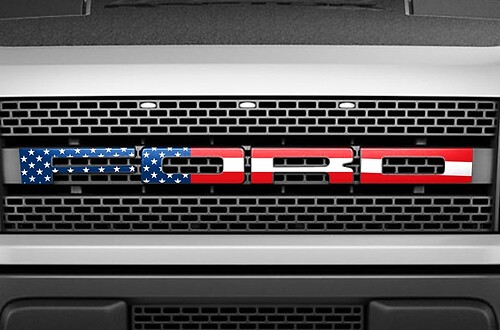 Ford Raptor Grille Insert Stickers Decals (2010-2014) Amerikaans vlagontwerp
