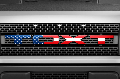 Musclecar power truck Grille Insert Stickers Decals (2010-2014) Amerikaanse vlag ontwerp

