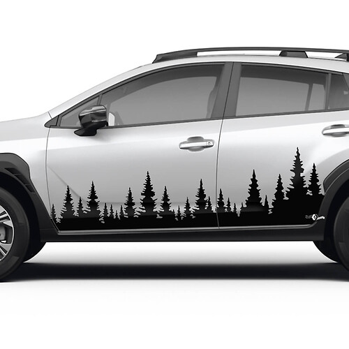 Aangepaste vinylsticker Decal Wrap Kit -bomen passen in Suba Crosstrek
