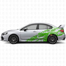 Modderspat & Aangepaste Tekst Zijvinyl Decal Kit voor Suba Impreza STI WRX 2002-07_3