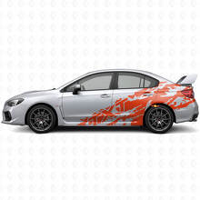 Modderspat & Aangepaste Tekst Zijvinyl Decal Kit voor Suba Impreza STI WRX 2002-07_4
