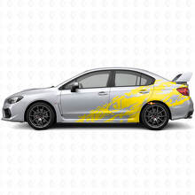 Modderspat & Aangepaste Tekst Zijvinyl Decal Kit voor Suba Impreza STI WRX 2002-07_5