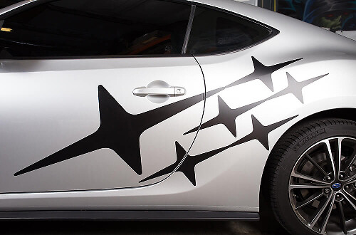 Suba Stars Zijkant Vinyl Decal Kit voor Suba BRZ 2013-2014