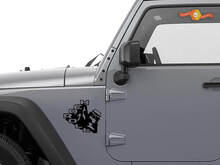 Paar Rock n ROLL Badge vinyl sticker sticker (past op wrangler rubicon) 2