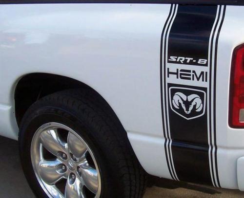 DECALS VOOR Ram Truck SRT 8 HEMI 2 BEDSTRIPE BED STREEP KIT Vinyl Sticker