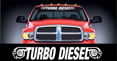Turbo Diesel stijl voorruit banner sticker sticker 5 X 48