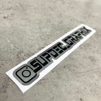 Aangepaste naam Instagram gebruikersnaam Set van 2 kleuren Decals Stickers
