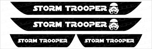 Dodge Charger Storm Trooper vinyl instaplijsten stickers 2006+ 2017 2016 2015 2014