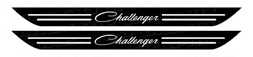 Classic Script Deur dorpel Vinyl Stickers voor Dodge Challenger 2006-2017