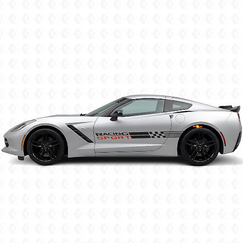 Racing Sport Side Stripes Vinyl Decal Set voor Chevy Corvette