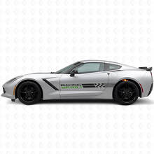 Racing Sport Side Stripes Vinyl Decal Set voor Chevy Corvette_3