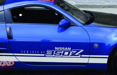 Racing Stripes-sticker Past op NISSAN 350Z Touring Coupe Convertible ROCKER PANEL