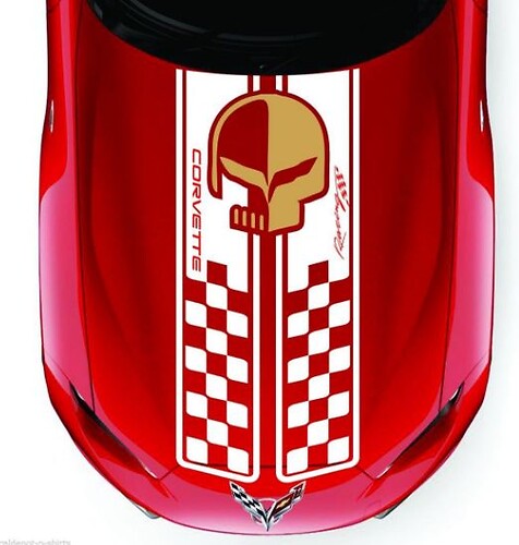 Race Vlaggenstrepen Motorkap Vinyl Sticker voor Chevy Corvette C3-7 ZO6 ZR1 Stingray