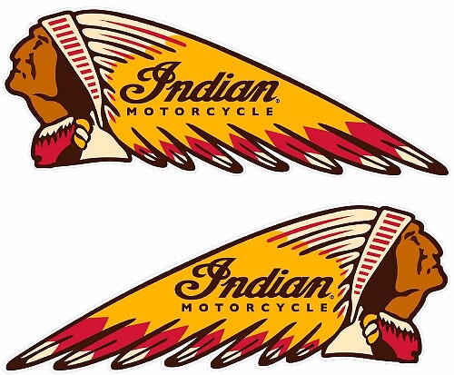 Indian Motorcycle War Bonnet Stijl Vinyl Decal