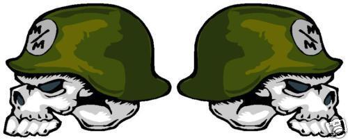 Metal Mulisha Stijl Schedel Helm Vinyl Decal Sticker