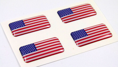 USA Amerikaanse Vlag Mini Bolle Emblemen Decal Set