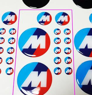 BMW M Power Performance 3D koepelvormige sticker sticker emblemen 14st
