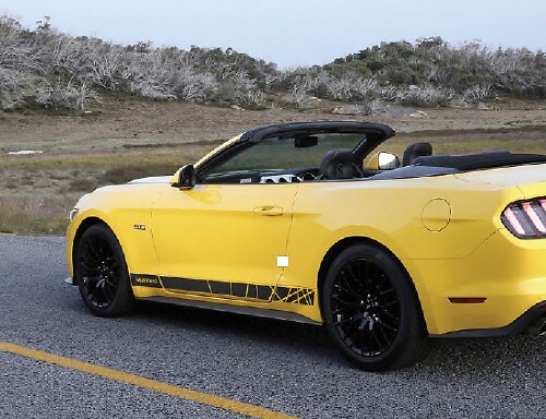 Ford Mustang 6e gen graphics zijstreep sticker retro Ford Performance
