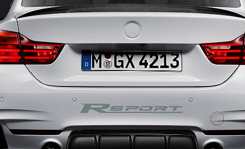 Racing Sport Vinyl Decal Sticker sportwagen racewagen bumper embleem logo ZILVER