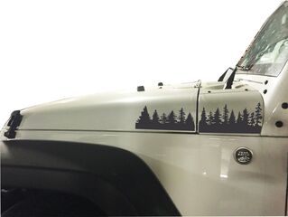 Jeep Wrangler Pine Tree forest kap Vinyl Stickers Volledige Set Sticker JK, kies Kleur