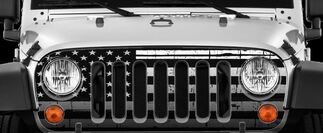 Amerikaanse vlag-verontruste wrap vinyl skin sticker Jeep Wrangler