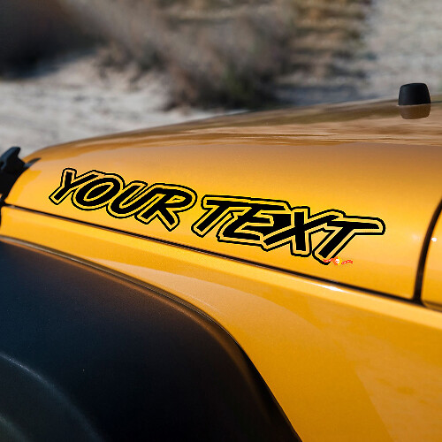 Lettering Motorkap Vinyl Stickers voor Jeep Wrangler YJ TJ JK MJ