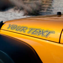 Op Maat Gemaakte Omrande Letterstickers Motorkap Vinyl Decals Set voor Jeep Wrangler_2