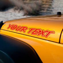 Op Maat Gemaakte Omrande Letterstickers Motorkap Vinyl Decals Set voor Jeep Wrangler_3