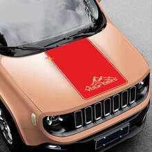 Blackout Mountains Motorkap Vinyl Decal voor Jeep Renegade 3