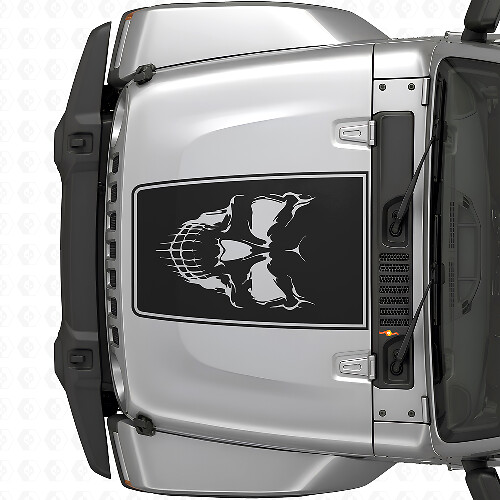Evil Skull Hood Blackout Vinyl Sticker voor Jeep Wrangler