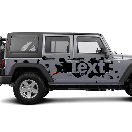 Verfspatten Zij Vinyl Decal Kit voor Jeep Wrangler JK JL
