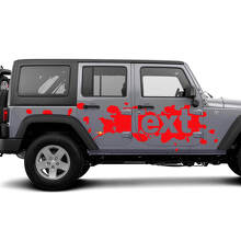 Verfspatten Zij Vinyl Decal Kit voor Jeep Wrangler JK JL_3