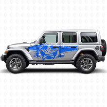 Verweerde USA Vlag Ster Zij Vinyl Decal Kit voor Jeep Wrangler_2