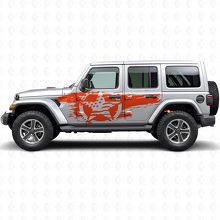 Verweerde USA Vlag Ster Zij Vinyl Decal Kit voor Jeep Wrangler_4